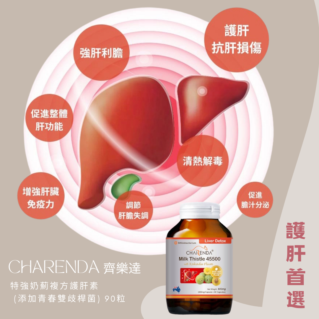 CHARENDA 齊樂達 特強奶薊複方護肝素(添加青春雙歧桿菌)90粒